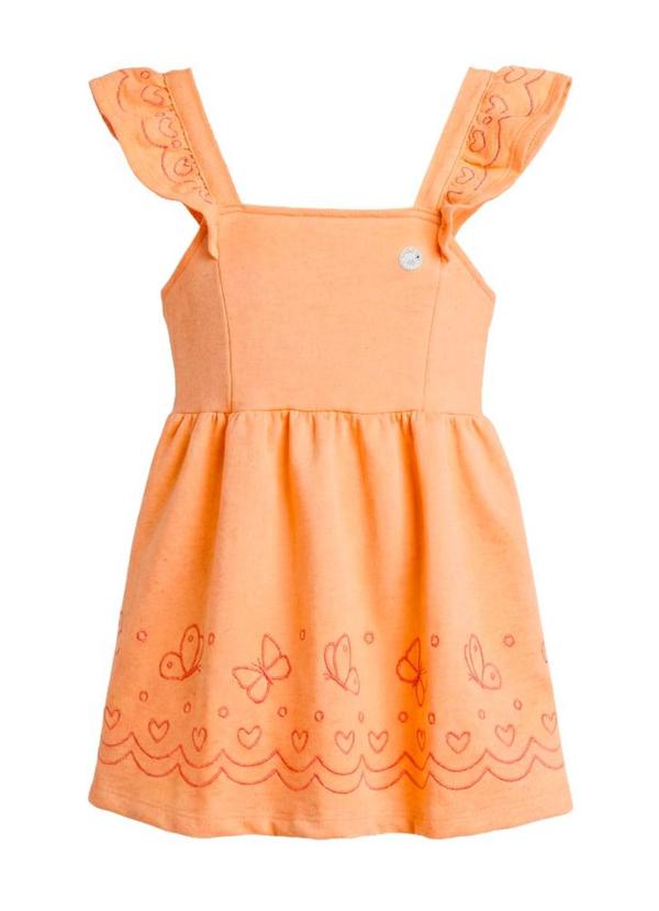 Vestido Infantil Menina em Moletinho Rosa