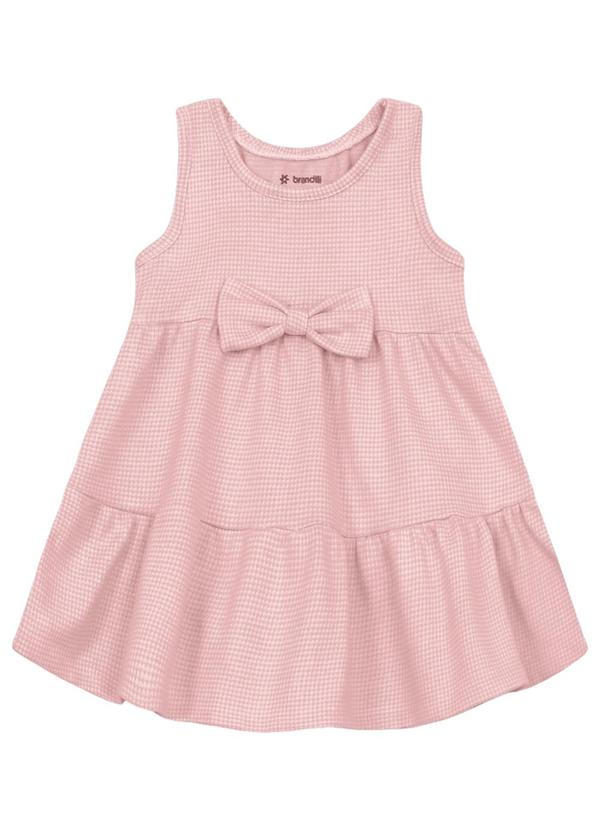 Vestido Infantil Menina em Moletinho Rosa