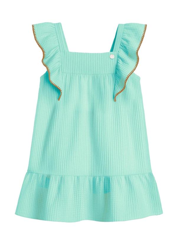 Vestido Infantil Menina em Moletinho Verde