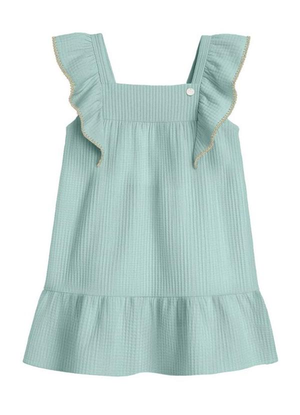 Vestido Infantil Menina em Moletinho Verde
