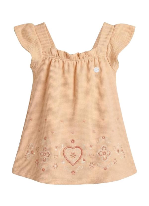 Vestido Infantil Menina em Ribana Rosa