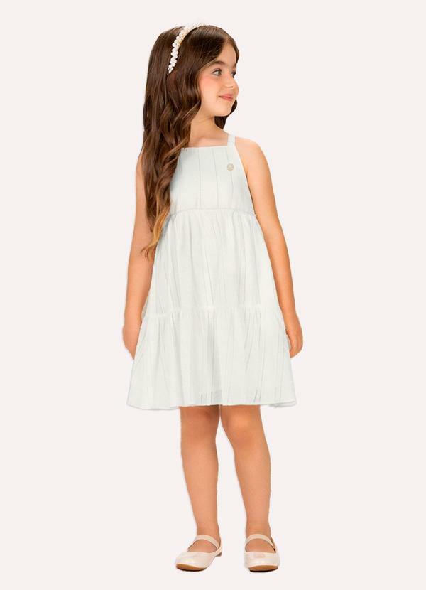 Vestido Infantil Menina em VoilBege