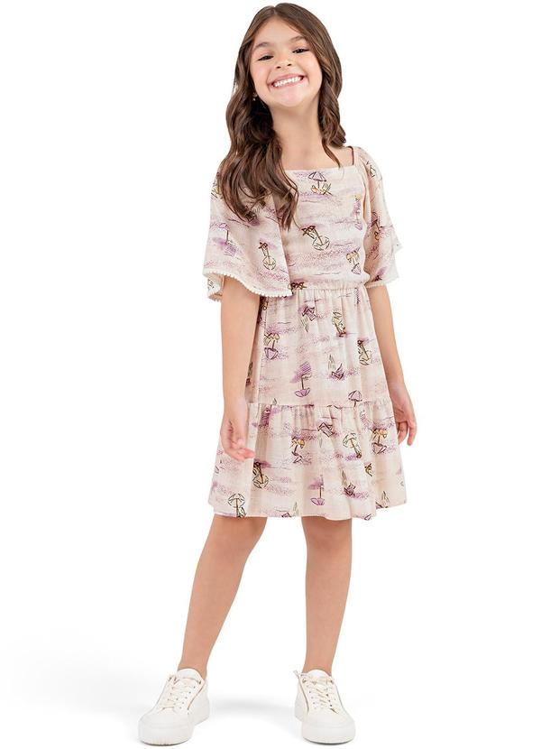 Vista 2 Vestido Infantil Menina Estampa Colorittá Rosa Colorittá