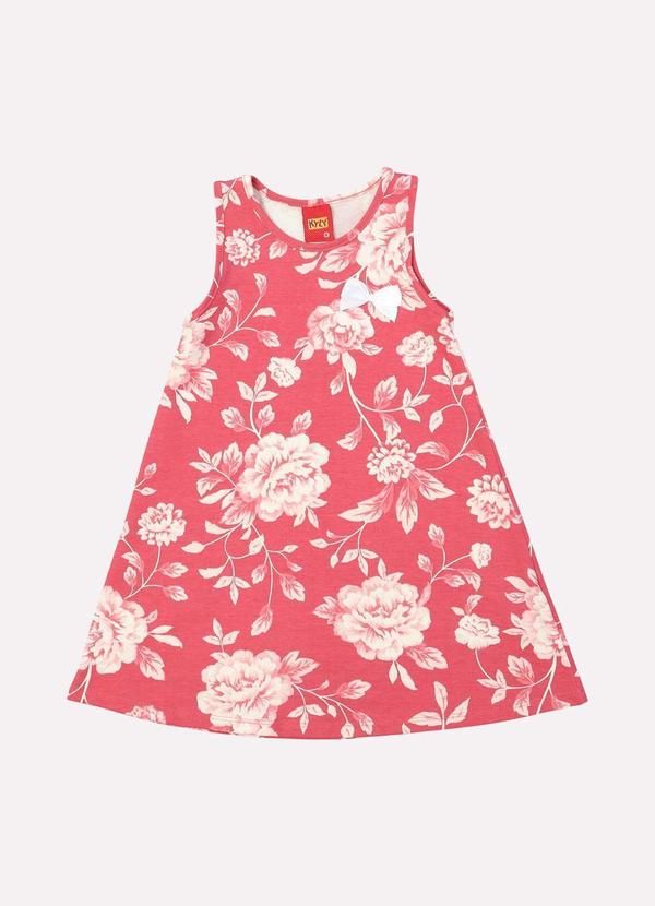 Vestido Infantil Menina Estampado Vermelho