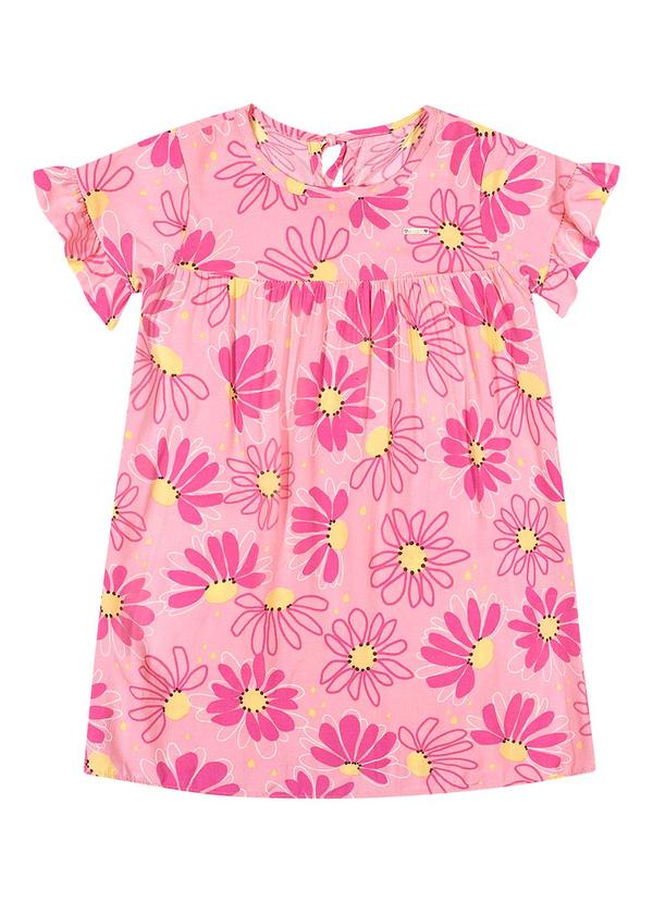 Vista 2 Vestido Infantil Menina Floral Elian Rosa Elian