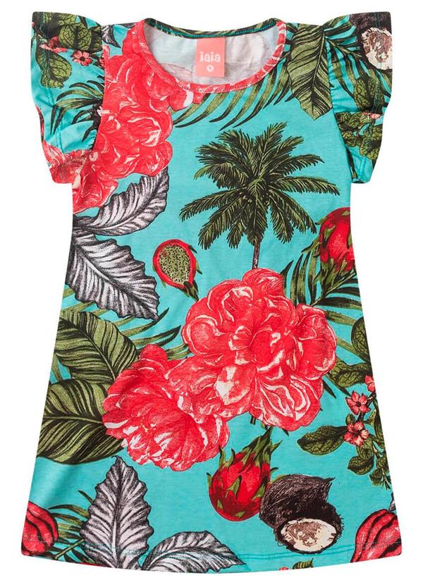 Vestido Infantil Menina Floral Iaia Verde