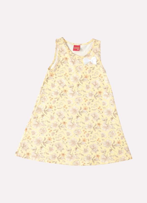Vestido Infantil Menina Flores Amarelo