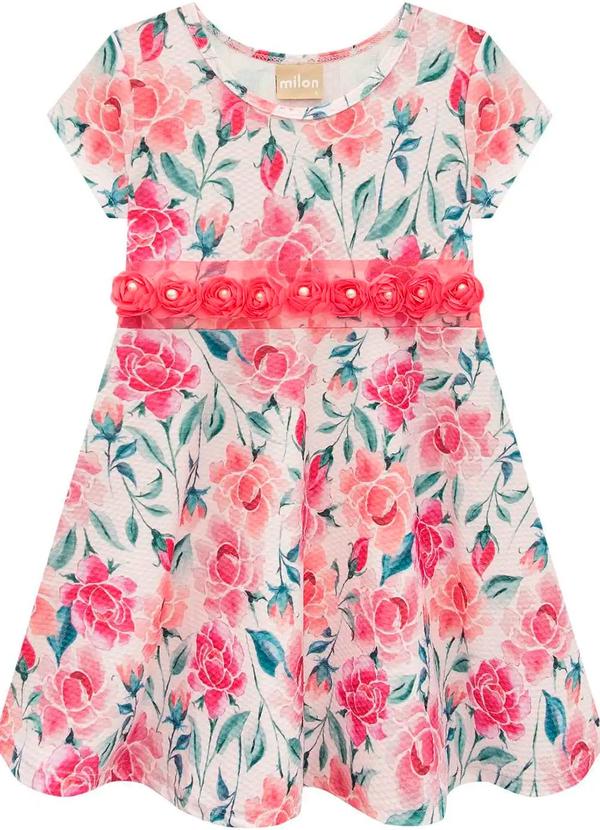 Vestido Infantil Menina Flores Rosa