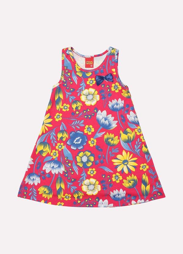 Vestido Infantil Menina Flores Rosa
