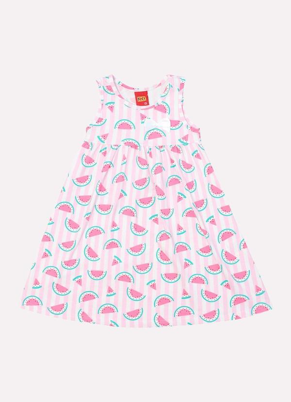 Vista 2 Vestido Infantil Menina Godê Rosa Kyly Kyly