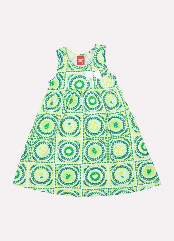 Vista 2 Vestido Infantil Menina Godê Verde Kyly Kyly