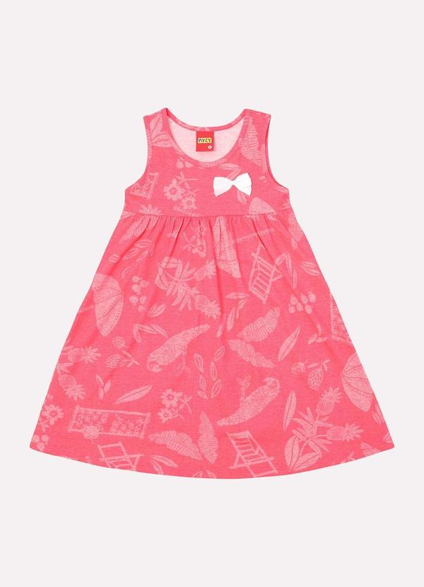 Vista 2 Vestido Infantil Menina Godê Vermelho Kyly Kyly
