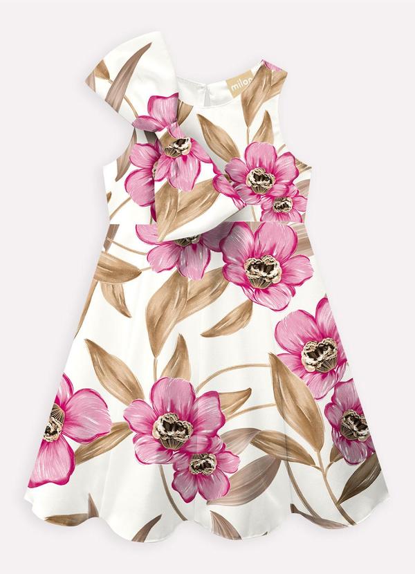 Vestido Infantil Menina Laço Rosa