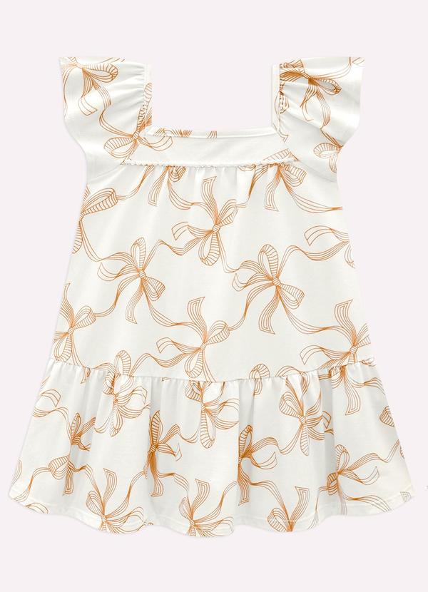 Vestido Infantil Menina Laços Branco