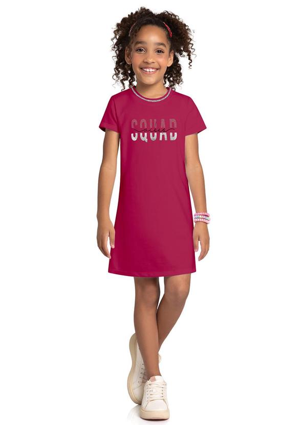 Vista 2 Vestido Infantil Menina Lettering Rosa Kyly Kyly
