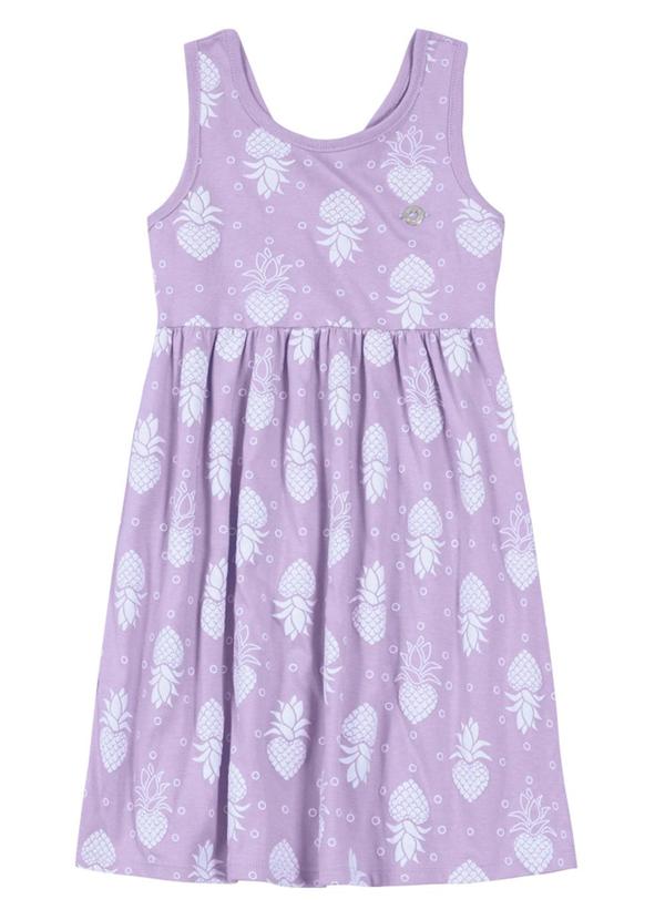 Vista 2 Vestido Infantil Menina Lilás Brandili Brandili