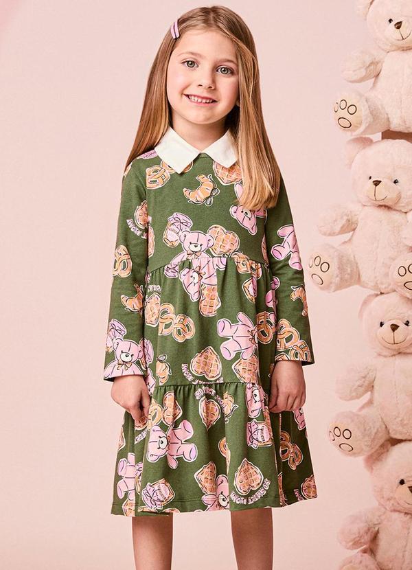 Vestido Infantil Menina Manga Longa de Sweet Bear