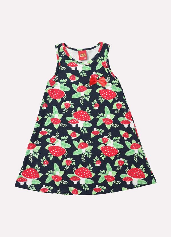 Vista 2 Vestido Infantil Menina Natureza Azul Kyly Kyly