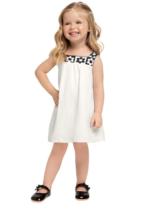 Vestido Infantil Menina Off White