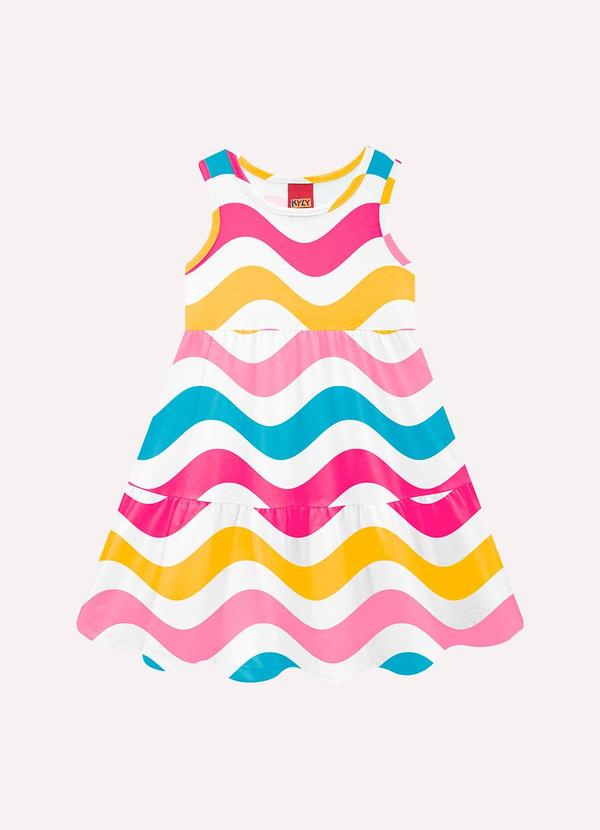 Vestido Infantil Menina Ondas Branco