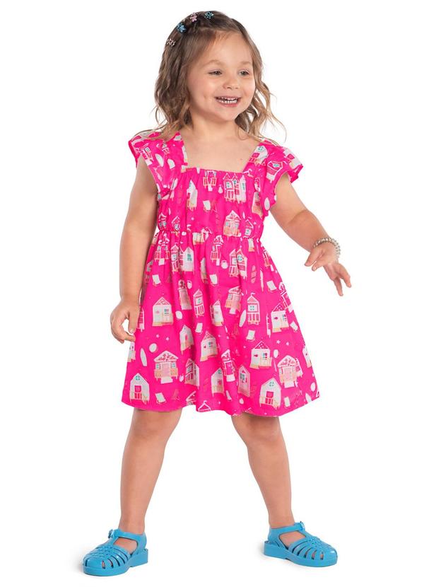 Vista 2 Vestido Infantil Menina Pink Kyly Kyly