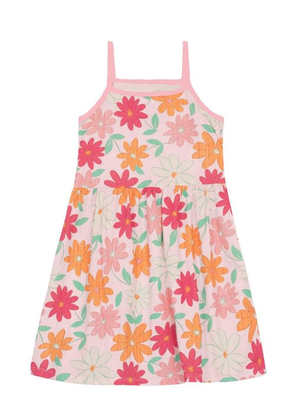 Vista 2 Vestido Infantil Menina Praiano Rosa Brandili Brandili