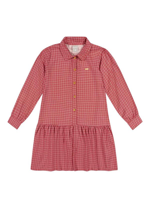 Vestido Infantil Menina Quadriculado Rosa