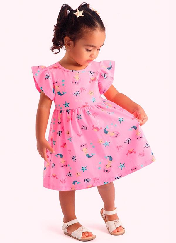 Vista 2 Vestido Infantil Menina Rosa Lilica Ripilica Lilica Ripilica