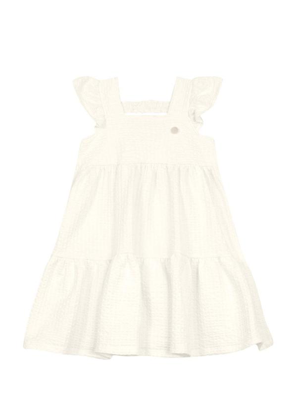 Vestido Infantil Menina Texturizado Natural