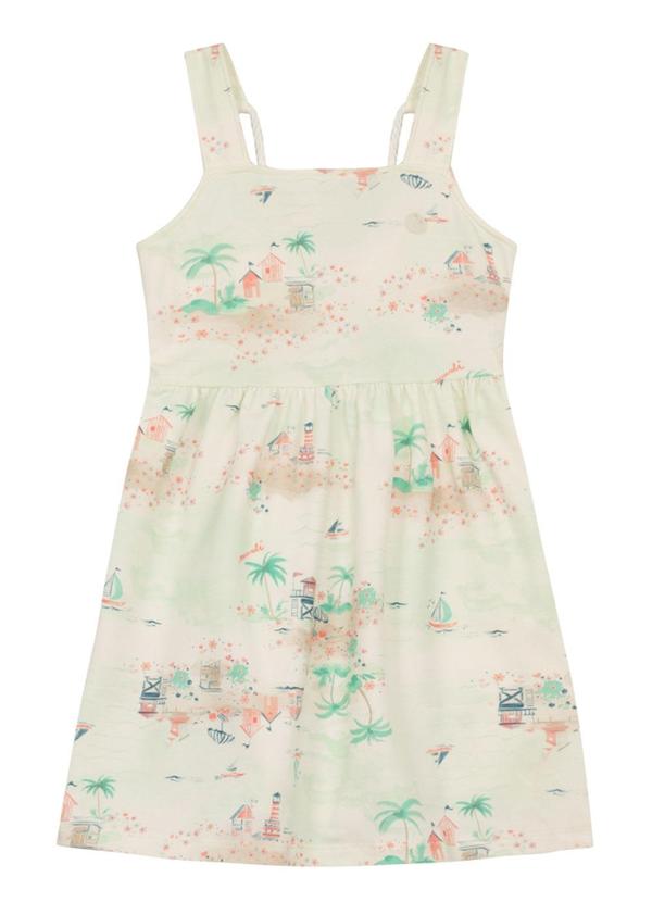 Vestido Infantil Menina Tropical Verde