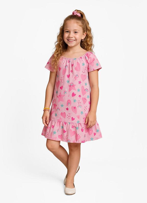 Vestido Infantil Oncinha Rosa
