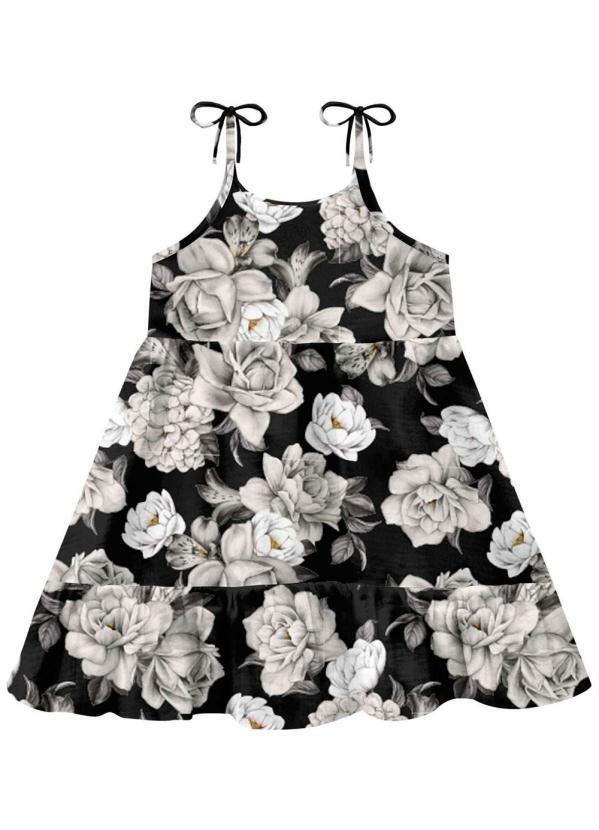Vista 2 Vestido Infantil Preto Milon Milon