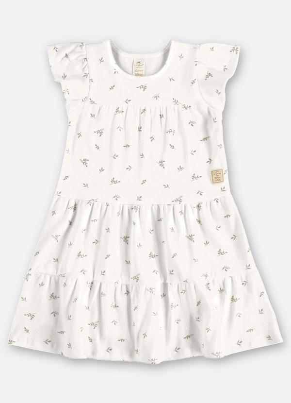 Vista 2 Vestido Infantil Ribana Sustentável Branco Up Baby Up Baby
