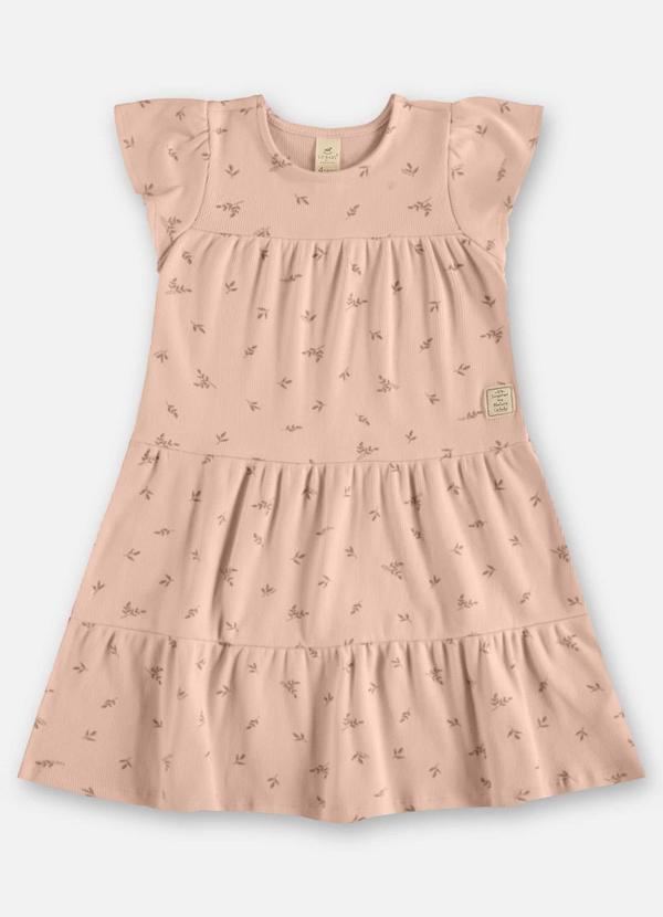 Vista 2 Vestido Infantil Ribana Sustentável Rosa Up Baby Up Baby