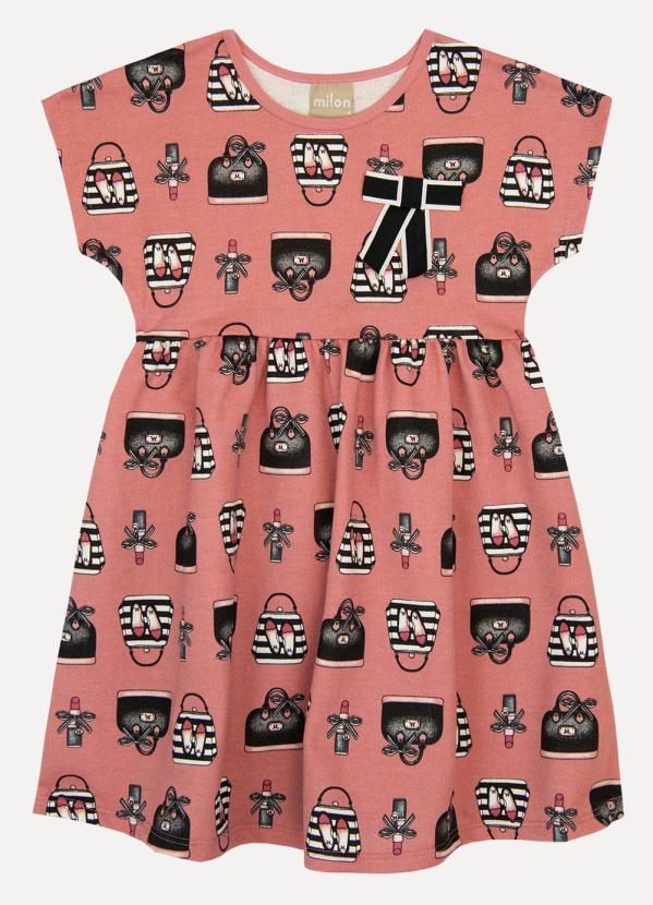 Vista 2 Vestido Infantil Rosa Milon Milon