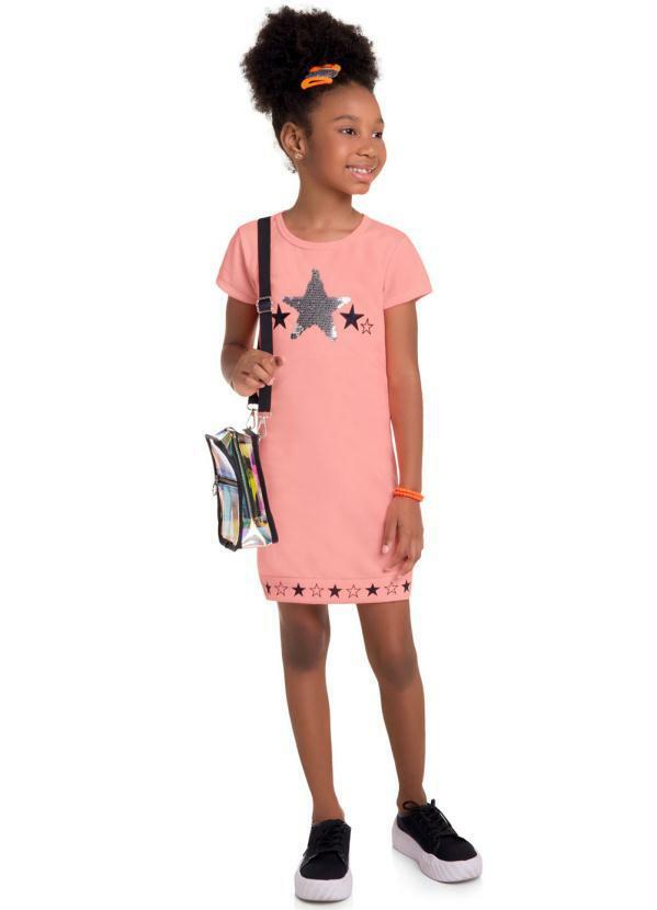 Vista 2 Vestido Infantil Rosa Kyly Kyly