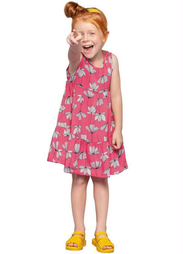 Vista 2 Vestido Infantil Rosa Milon Milon