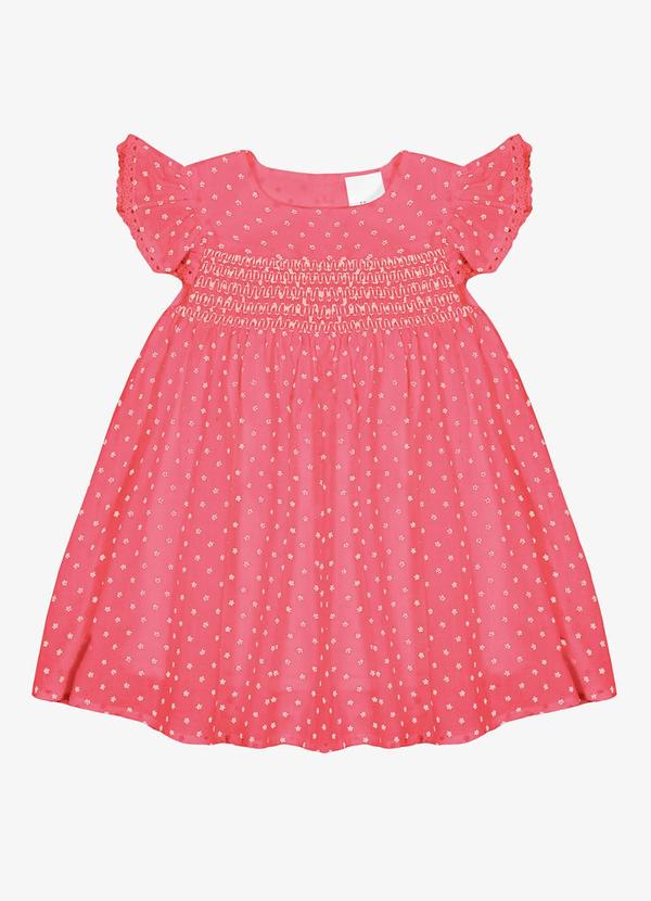 Vestido Infantil Tricoline Laranja