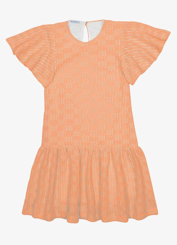 Vestido Infantil Tricot Laranja