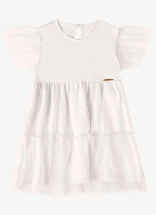 Vestido Infantil Verão em Tule Bright Bege