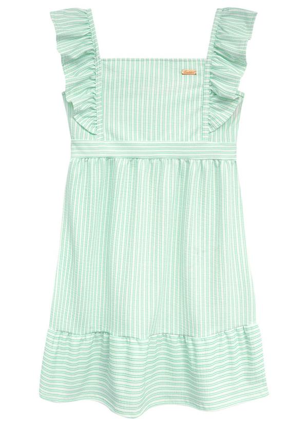 Vista 2 Vestido Infantil Verde Duduka Duduka