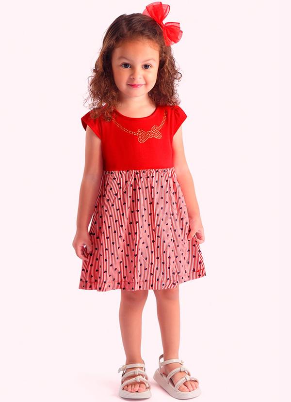 Vestido Infantil Vermelha