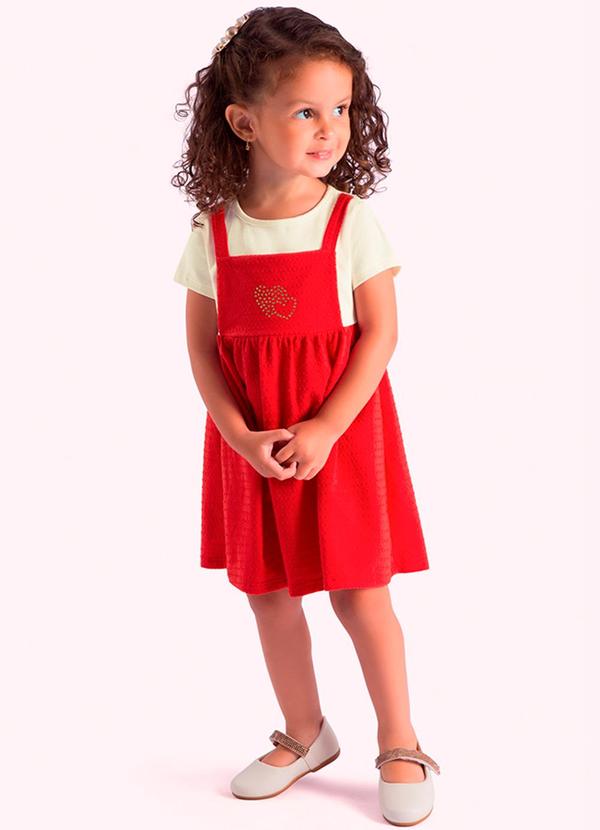 Vestido Infantil Vermelha