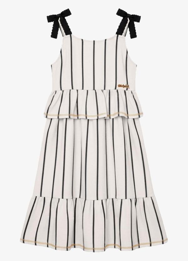 Vestido Infantil Viscolinho Lurex Preto