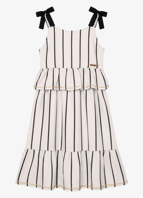 Vestido Infantil Viscolinho Lurex Preto