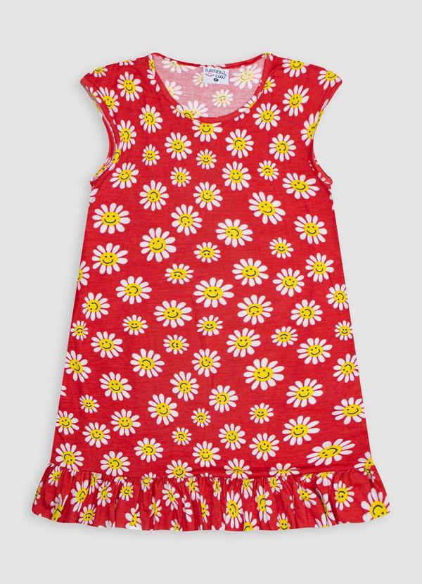Vestido Infantil Viscose Vermelho