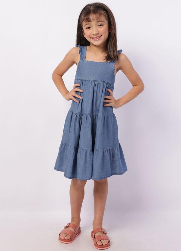 Vestido Jeans Infantil Azul