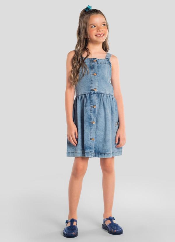 Vestido Jeans Teen Menina Azul