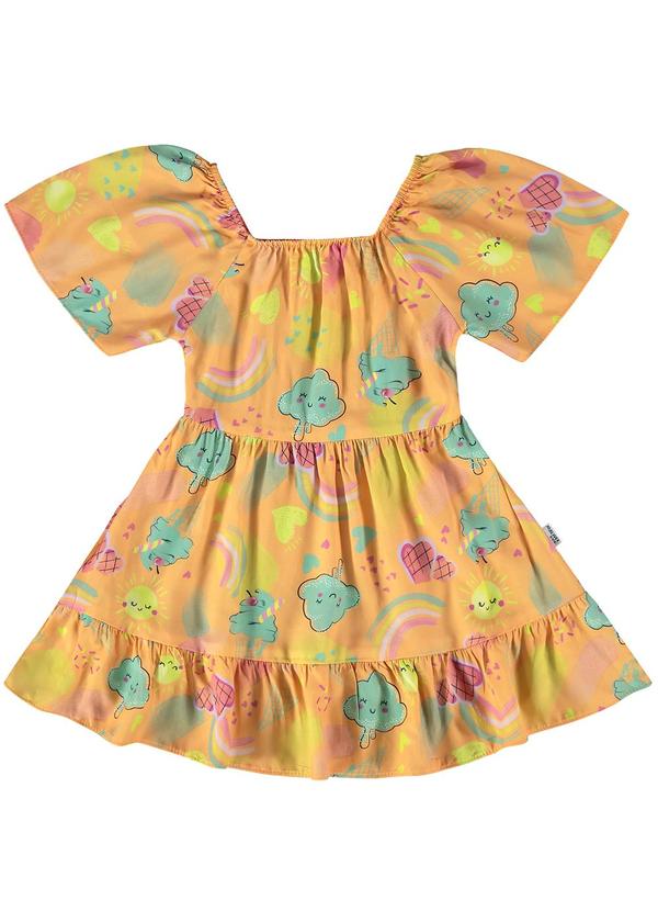 Vestido Laranja Arco-Íris Marias