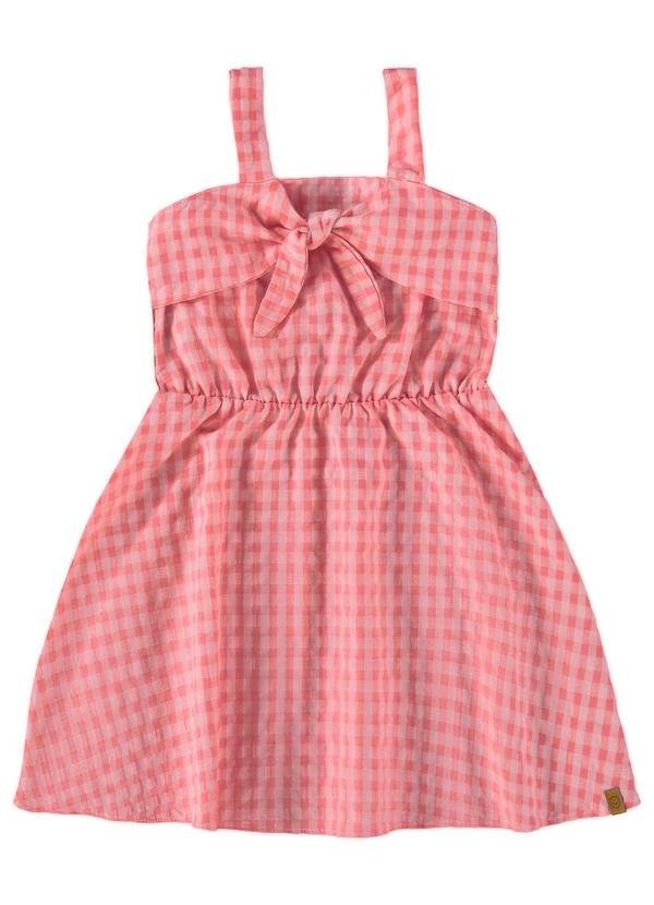 Vista 2 Vestido Rosa Godê Vichy em Anarruga Malwee Kids Malwee Kids